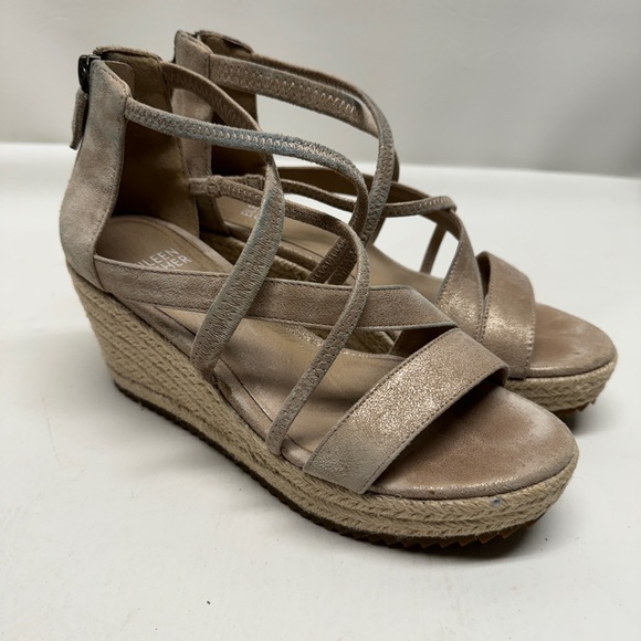 Eileen Fisher women’s platform wedges sandals size 5.5 - Picture 1 of 9